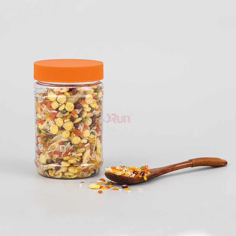 We handle the production of plastic jars for honey by creating a clear plastic transparent jar with specialized screw caps and induction liners.